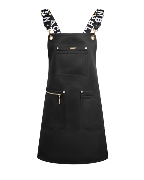 Apron & Straps Bundle - Black & White with Gold Hardware