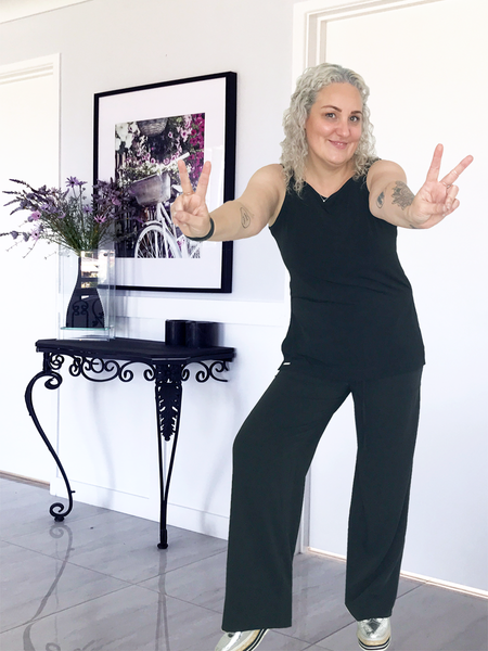 Long Layer Singlet (Medium) & Wide Leg Pant (AU12/US08) Edit alt text