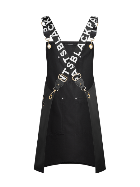 Apron & Straps Bundle - Black & White with Gold Hardware