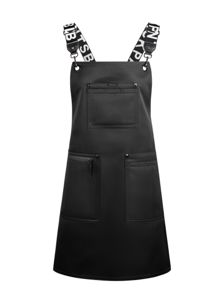 Apron & Straps - Black with Silver Hardware