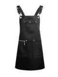 Apron & Straps - Black with Silver Hardware