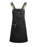 Apron & Straps - Black & Gold with Gold Hardware