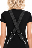 Apron & Straps - Black with Silver Hardware