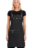 Apron & Straps - Black with Silver Hardware