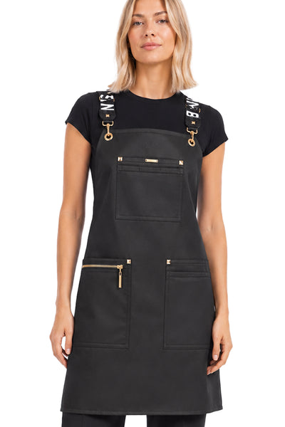 Apron & Straps Bundle - Black & White with Gold Hardware