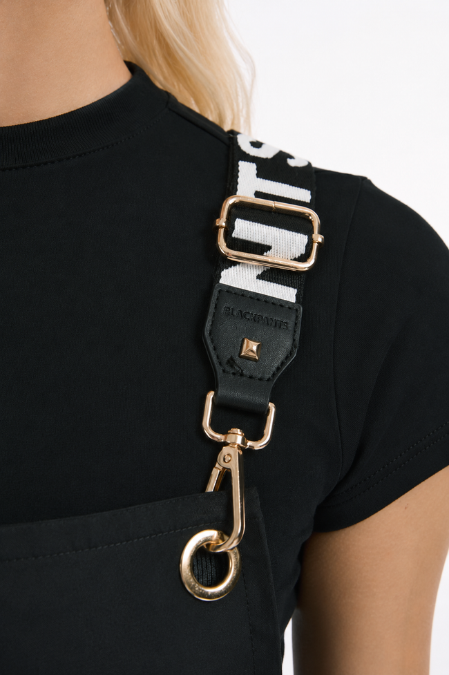 Straps Only - Black & White with Gold Hardware