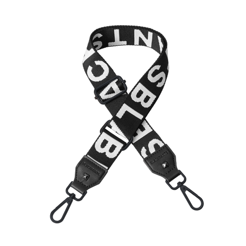 Straps Only - Black & White with Black Hardware