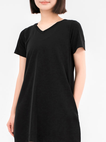 V NECK FITTED T-SHIRT