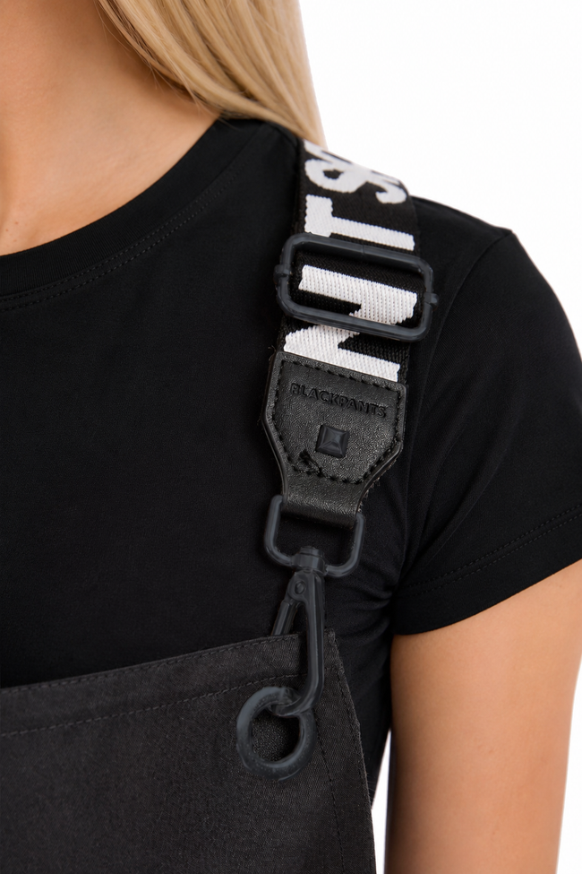 Straps Only - Black & White with Black Hardware