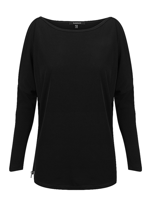 SIDE ZIP DRAPE L/S T-SHIRT