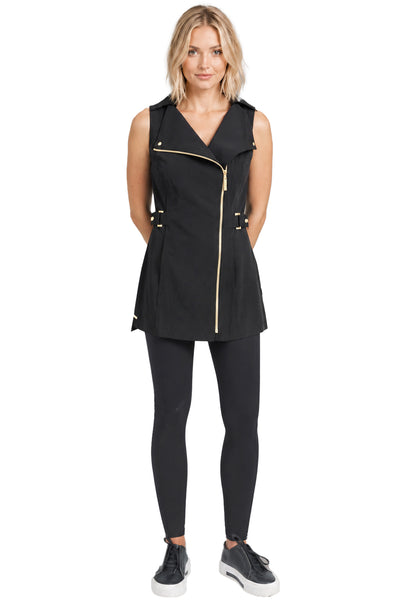 MANHATTAN TUNIC GOLD styled with The Intelligent Legging for a sleek salon uniform