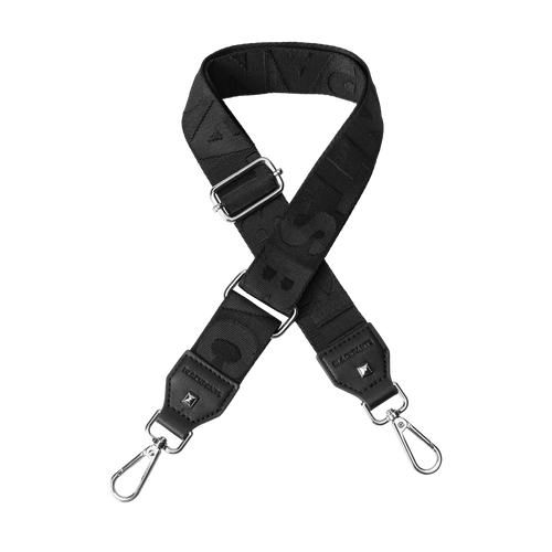 Straps Only - Black with Silver Hardware