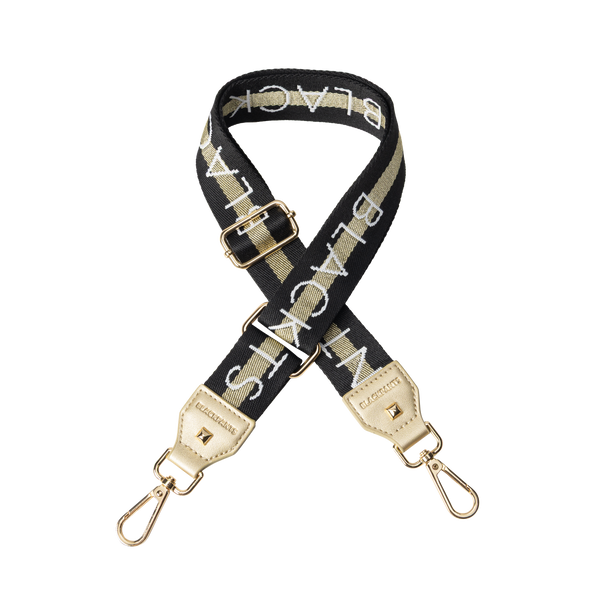 Apron & Straps - Black & Gold with Gold Hardware