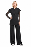 TOKYO WRAP styled with The Chelsea Pant and Mesh Undershirt for a polished salon uniform